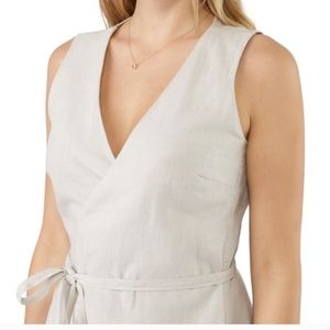 Arc'teryx linen blend wrap dress